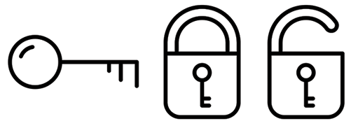 Ceramic hob safety lock icon symbol
