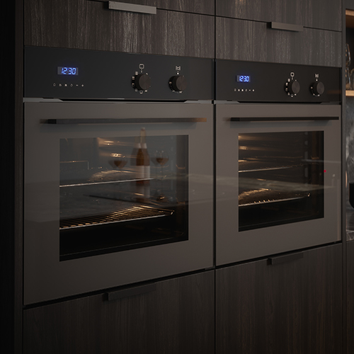 2 single ovens in wall unit side by side