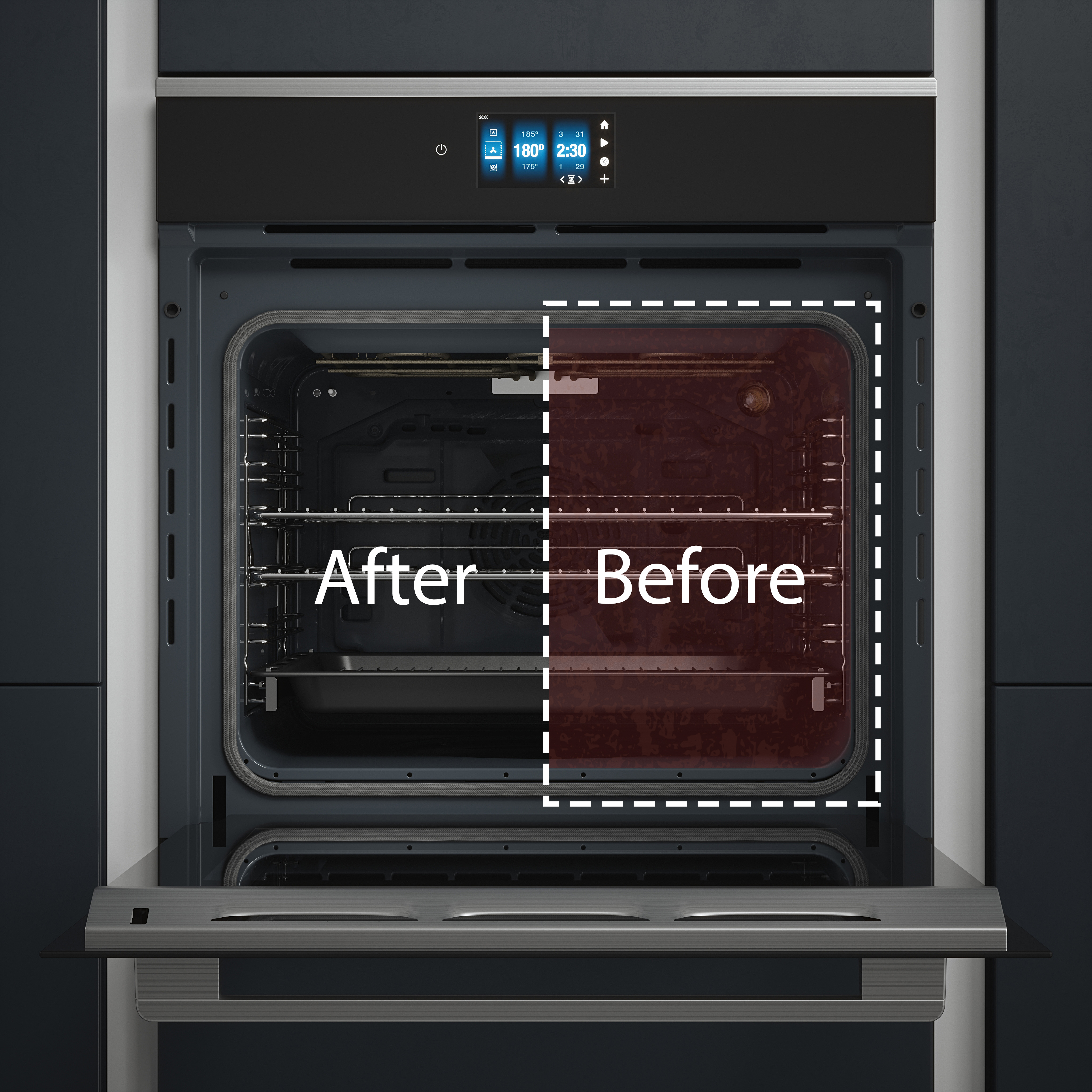 Self Cleaning Oven Before and After