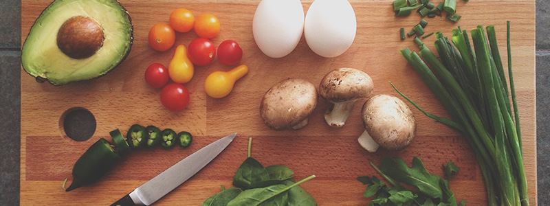 Chopped vegetables